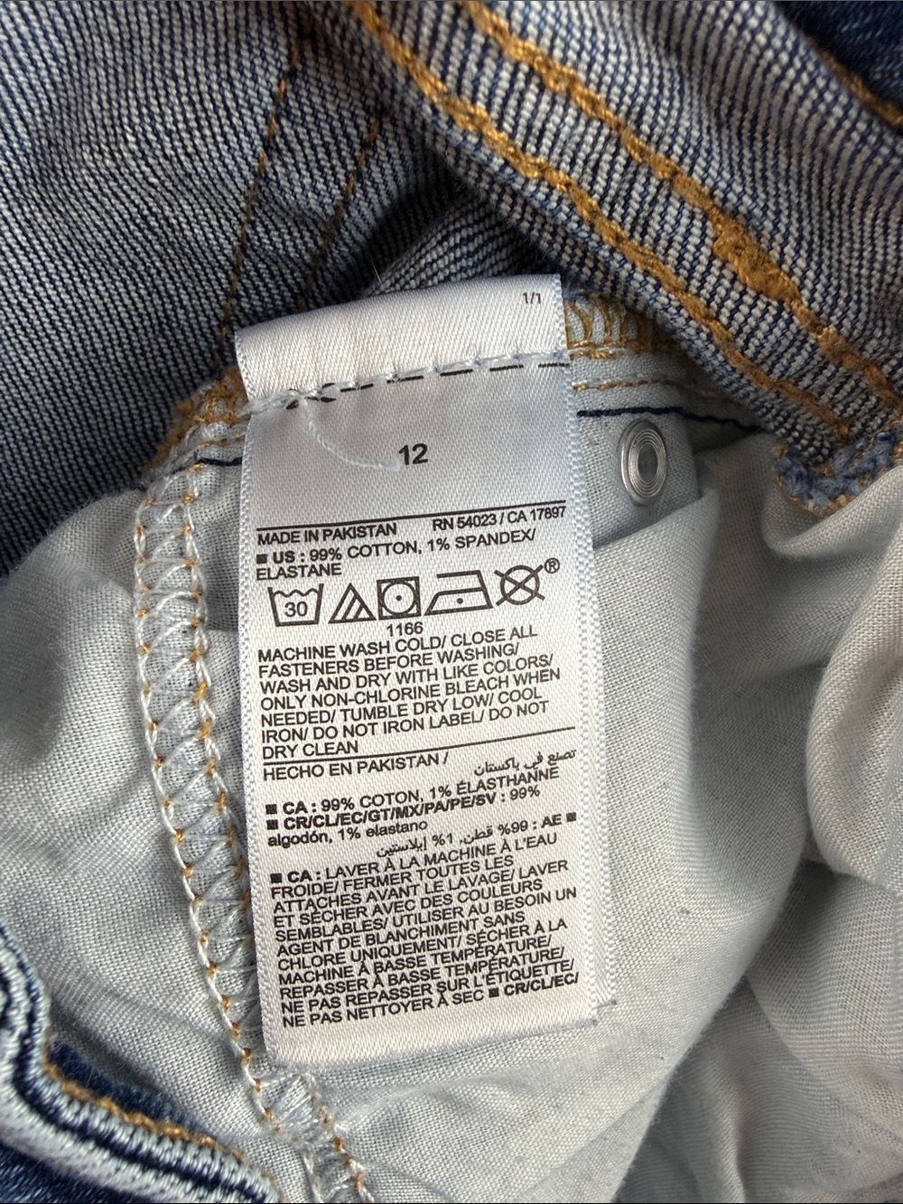 Old Navy High Rise OG Straight Jeans Cropped Straight Leg Size 12 - Picture 7 of 7